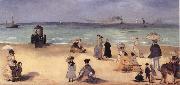 Edouard Manet On the Beach,Boulogne-sur-Mer oil painting reproduction